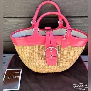 Coach straw bag